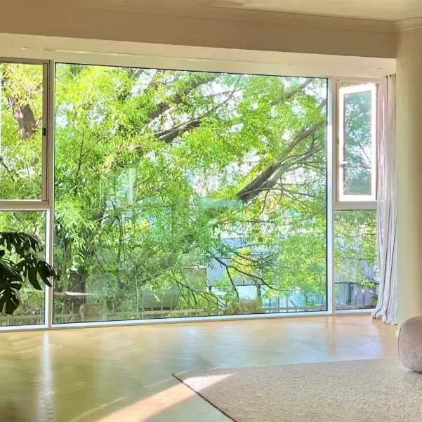 एल्यूमीनियम मिश्र धातु फर्श से छत तक खिड़कियां