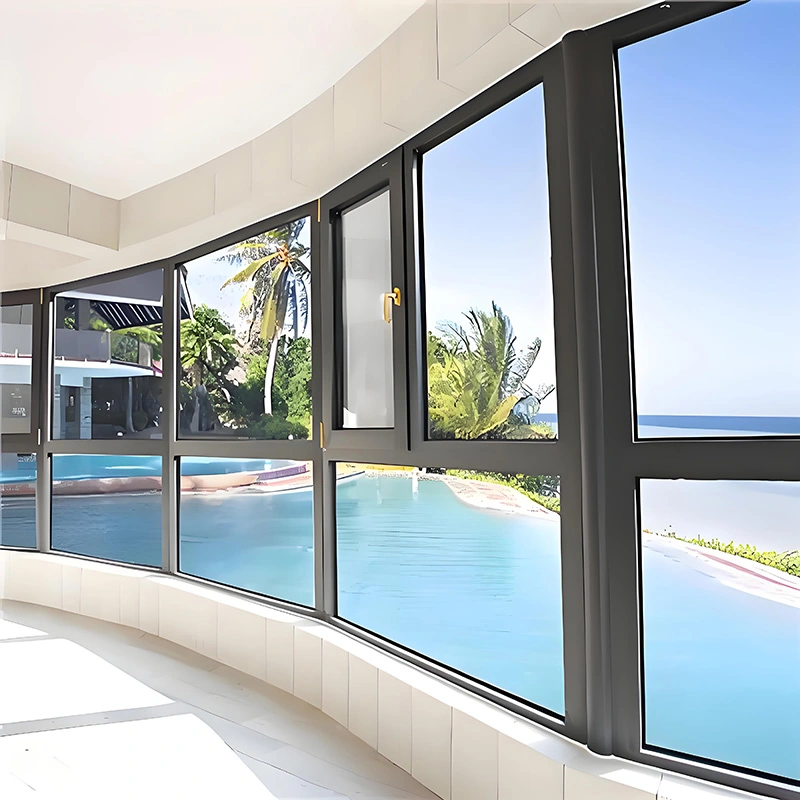 एल्यूमीनियम मिश्र धातु अंदर की ओर खुलने वाली खिड़कियाँ