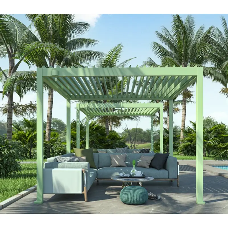 मैनुअल वापस लेने योग्य गज़ेबो