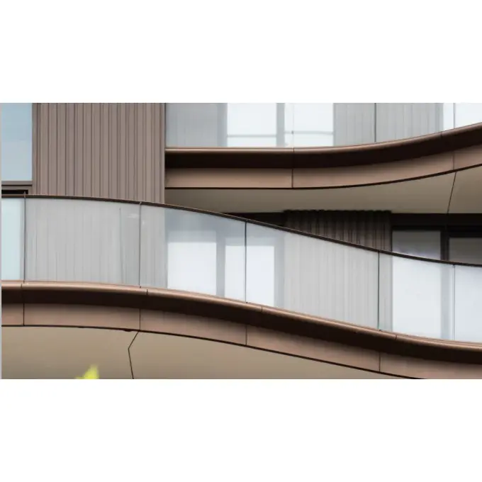 रेलिंग के लिए आकार का ग्लास