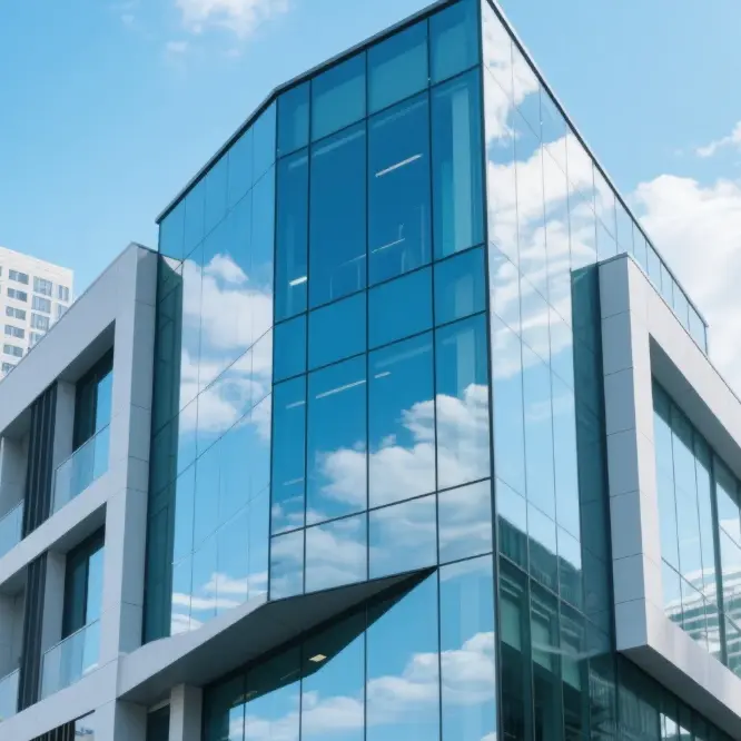 पर्दे की दीवारों के लिए टेम्पर्ड ग्लास